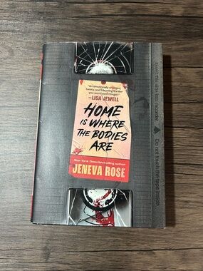 Home Is Where The Bodies Are by Jeneva Rose - Hardcover Thriller (Black, Red)